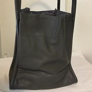 Faux leather tote bag